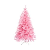WEGFTDUOP 6FT Pink Artificial Christmas Tree | Premium Unlit Hinged Spruce Full Tree with 1000 Branch Tips & Metal Stand | Easy Assembly for Indoor/Outdoor Use
