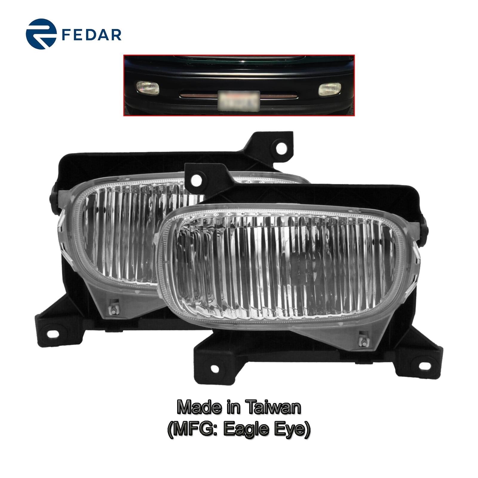 Fog Light Fit 2000-2006 Toyota Tundra (Steel Bumper) Pair - Walmart.com
