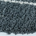 thumbnail image 4 of SAFAVIEH Venus Anuki Striped Shag Area Rug, 5'3" x 5'3" Round, Dark Grey/Ivory, 4 of 9