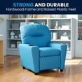 thumbnail image 2 of Flash Furniture Chandler Contemporary Light Blue Vinyl Kids Recliner with Cup Holder, 2 of 14