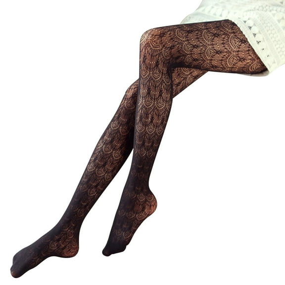 MSJUHEG Fishnet Tights,Tights,Warm Pantyhose,Fleece Lined Tights Women,Stockings,Stockings Socks Lace Tights Slim Stocking Hollow Transparent Tights Black 2 One Size