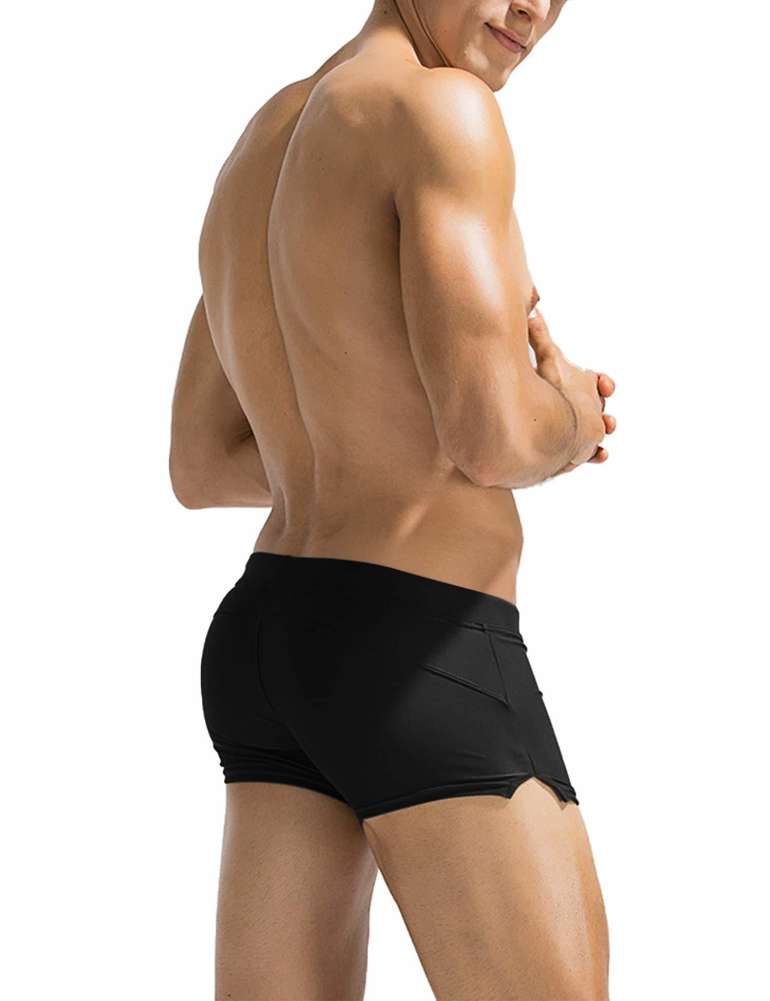 COOFANDY Mens Quick Dry Lightweight Square Leg Cut Trunks Swimwear