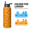 thumbnail image 4 of Halloween Water Bottle 40oz Pumpkin Witch Sports Bottles with Straw Gothic Skull Ghost Bat Stainless Steel Cup Tumbler Spooky Gift for Adults Men Women Teens, 4 of 6
