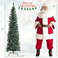 thumbnail image 4 of Costway 6ft Unlit Snowy PVC Artificial Slim Christmas Pencil Tree w/Pine Cones, 4 of 9