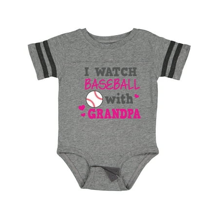 

Inktastic I Watch Baseball with My Grandpa Gift Baby Boy or Baby Girl Bodysuit