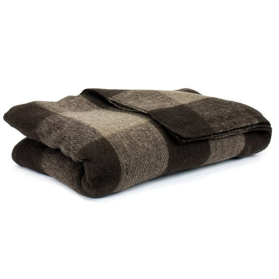 Gilbin Super Soft and Warm Wool Blanket - Twin Size (Brown/Tan)