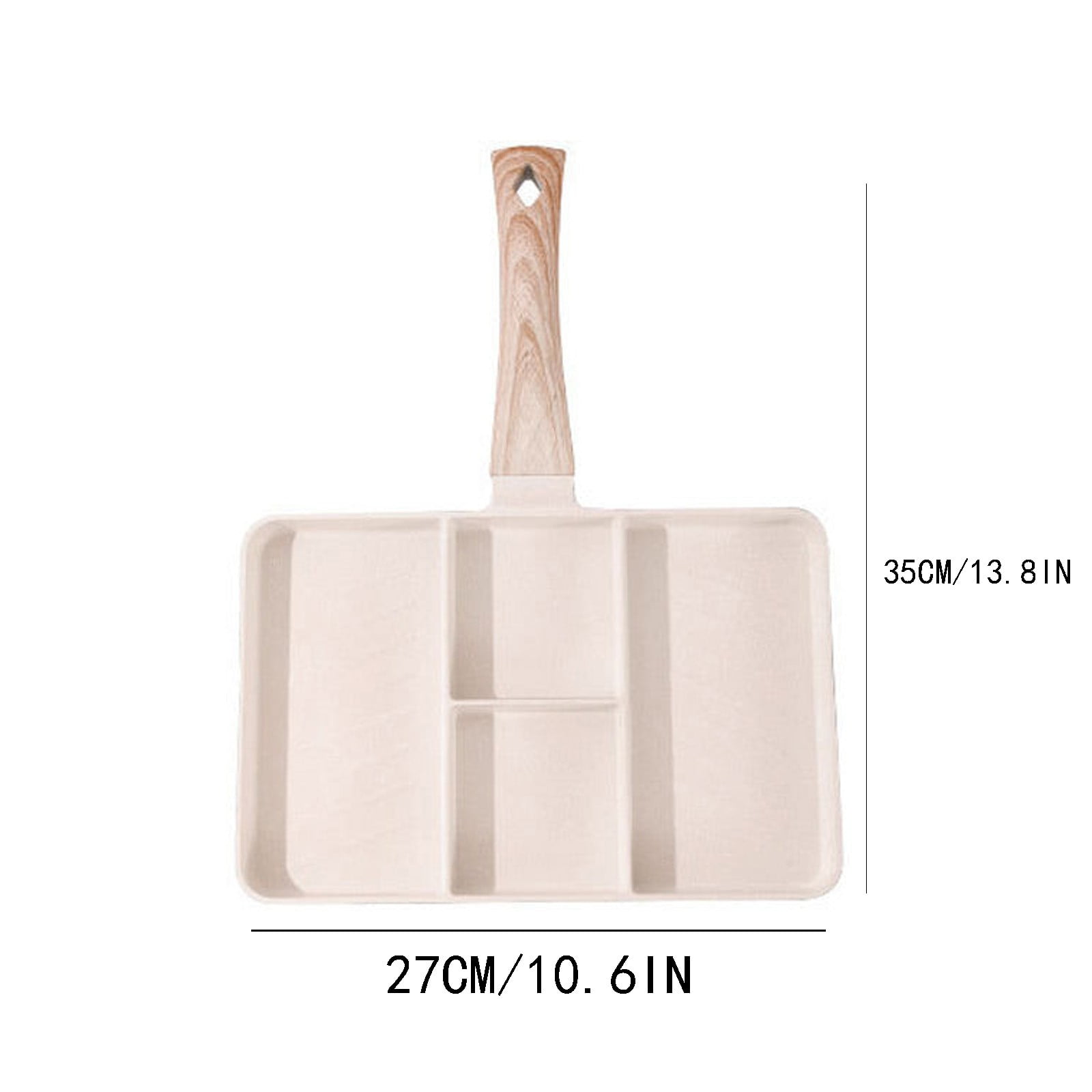 Nonstick Divided Grill Pan for Indoor Cooking, Versatile 4-In-1 Induction Large Breakfast Pan for Gas Stove & Induction Cookware