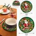 thumbnail image 3 of GZHJMY Merry Christmas Trivets Pot Holders Set of 2, Hot Pads 7.09"+9.45",Table Mats,Placemats Set for Cooking and Baking, Cotton Braided Hot Pads, 3 of 7