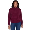 thumbnail image 2 of Alfred Dunner Classic Pattern Soft Turtleneck Sweater (US, Alpha, Small, Regular, Regular, Standard, Cadet Blue), 2 of 2