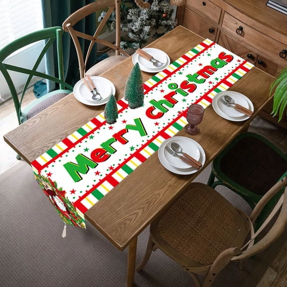 ColourTree 71"x12" Christmas Gift Christmas Table Runner Polyester Tablecloth Table Cove