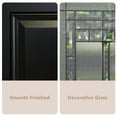 thumbnail image 4 of Fiberglass Front Door 68" x 80" with Two 14" Sidelites ，Traditional Design with Decorative Glass， Black Finish for Home Exterior, 4 of 5