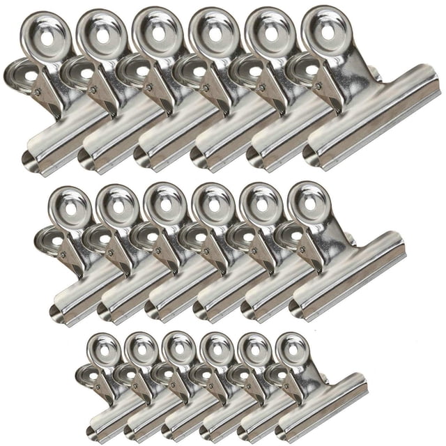 Chip Clips Jxystore de acero inoxidable, 18 paquetes, 3 tamaños