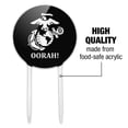 thumbnail image 6 of Acrylic Oorah! USMC Marine Corps White on Black Officially Licensed Cake Topper Party Decoration for Wedding Anniversary Birthday Graduation, 6 of 7