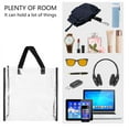 thumbnail image 5 of Gustave 2 Pack Clear Tote Bag Stadium Approved See Through Top Handle Handbag PVC Reusable Shopping Grocery Bags for Picnic Work Beach Concerts Sports, 5 of 8