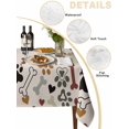 thumbnail image 2 of Dog Claws Table Cloth 60x60 Inch Square, Dog Bones Love Cute Cartoon Texture Waterproof Tablecloth Washable Table Cover for Party Picnic Dinner Decor, 2 of 9