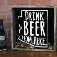 thumbnail image 6 of Torched Arizona Drink Beer Shadow Box Wall Mount Decor 13"x13"x3" Black, 6 of 8