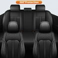 thumbnail image 5 of JIAMAOXIN Universal Waterproof Leather Seat Covers for Cars, Auto Protectors Fit for Most Sedans SUV Pick-up Truck (5 Seats,Black), 5 of 5