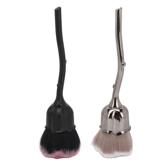 Brocha para polvo de flor de rosa, 2 uds., brocha para polvo de uñas para maquillaje de flor de rosa, brocha para colorete de rosa, muy recomendada