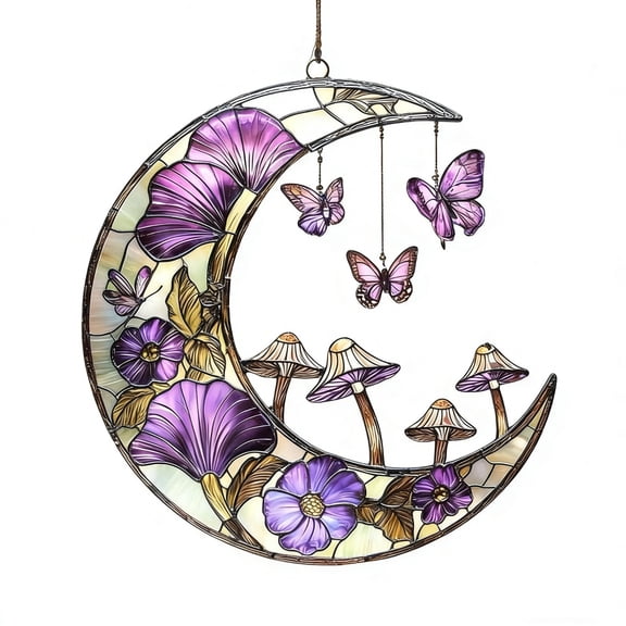 Moon Shaped Acrylic Desktop Ornament Home Hanging Charm