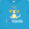thumbnail image 4 of Inktastic I Love Dragons with Cute Blue Dragon Boys or Girls Baby T-Shirt, 4 of 5