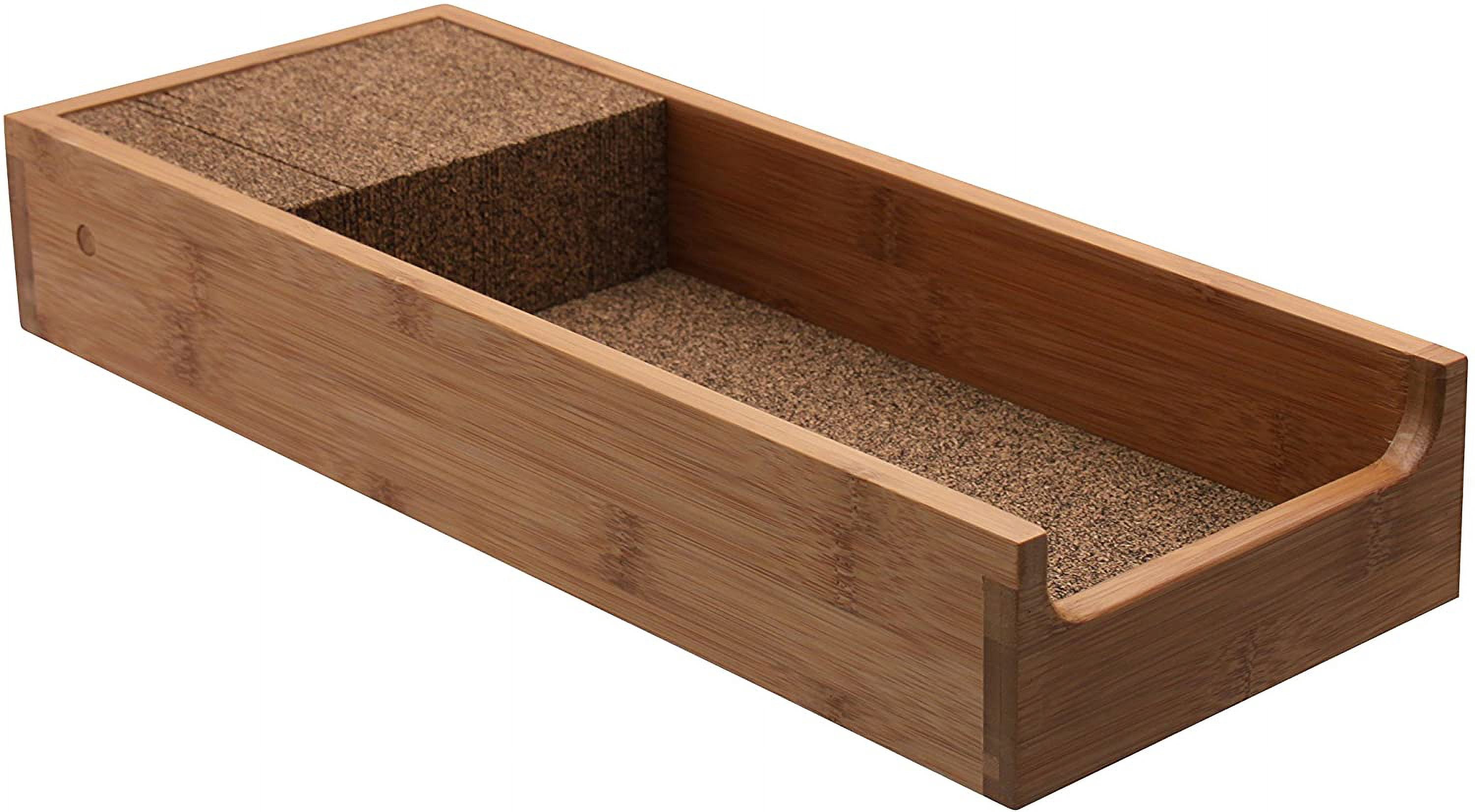 Kitchen Essentials Bamboo Knife Dock Drawer Organizer
