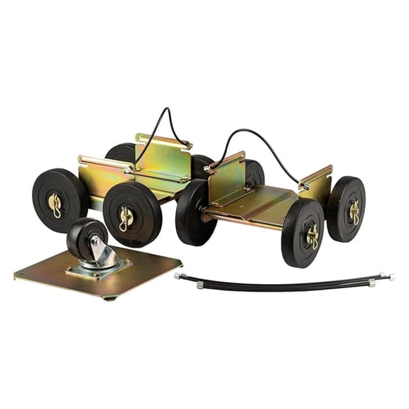 Drivable Steerable Snowmobile Dollies – Standard, Fits Skis Up to 7” Wide, All- Wheels, Heavy-Duty, for Grass, Gravel, Pavement, and Dirt