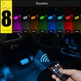 thumbnail image 4 of Kit de tira de luces LED decorativas para interior de coche, 4 en 1, RGB, 12 V, 18 LED, con función de activación por sonido, ajuste universal., 4 of 5
