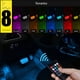 thumbnail image 4 of Kit de tira de luces LED decorativas para interior de coche, 4 en 1, RGB, 12 V, 18 LED, con función de activación por sonido, ajuste universal., 4 of 5