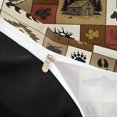 thumbnail image 4 of meiyoeat Western Woodland Wildlife Bedding for Men Boys, Retro Tribal Cabin Patchwork Duvet Cover Full, Brown, Black Reversible, 3-Piece, 1 Duvet Cover and 2 Pillowcases, 4 of 6
