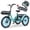 Cyan, variant on MOONCOOL Electric Tricycle for Adults, 20" Folding 3 Wheels Electric Bicycle, 48V 750W Motorized Three Wheel Ebike w/Aluminum Frame, Removable Battery and Basket