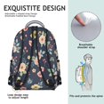 thumbnail image 5 of Pioneer Flower Floral Print Pattern Backpack for School, Cute School Bag with Adjustable Shoulder Straps and Padded Back, 15.3"x11"x7.1", 5 of 5