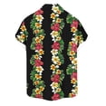 thumbnail image 5 of Erwazi Men's Hawaii Printed Cotton Linen Shirt Short Sleeve Collared Button Down Casual Shirt with Chest Pocket, 5 of 7