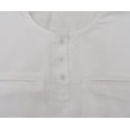 thumbnail image 6 of Atasi Men's Round Neck Kurta Cotton Roll-Over Sleeve White Shirt-Large, 6 of 7
