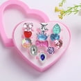 thumbnail image 1 of Joywa 12PCS/SET Fashionable Acrylic Cartoon Rings Children Rings For Girls Ring Set, 1 of 2