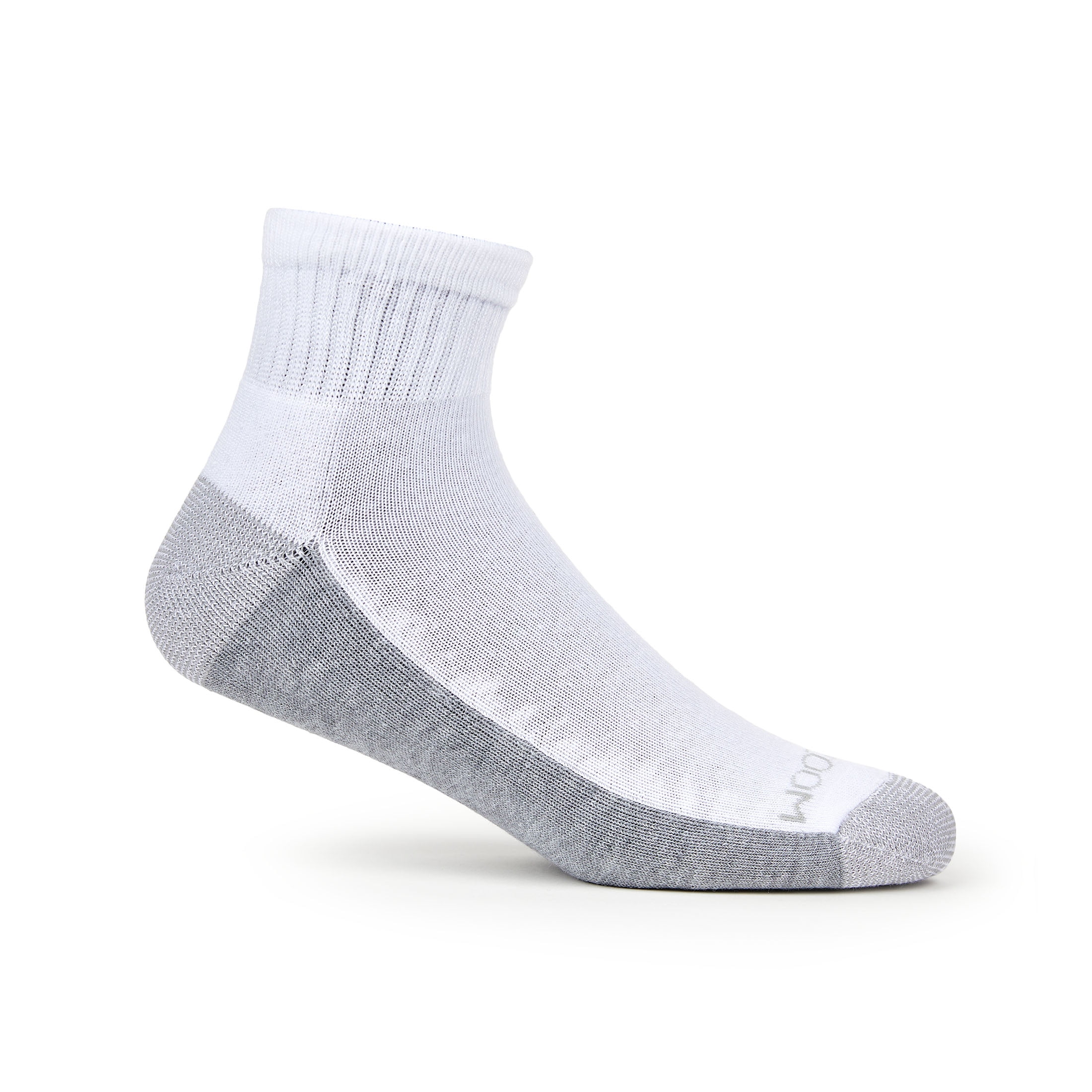 Fruit of the Loom Men's Dual Defense Ankle Socks, Size Medium, White (6-Pack)