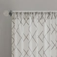thumbnail image 4 of Madison Park Irina Diamond Pattern Adult Window Curtain Panel in 50" x 84" White for Indoor Use, 4 of 5