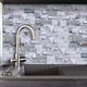 thumbnail image 3 of Azulejos de pared Peel and Stick, pegatinas de azulejos para cocina y baño, pegatinas de ladrillo de piedra gris claro, 27 piezas/juego (10 x 20 cm) TUNC Sencillez, 3 of 5