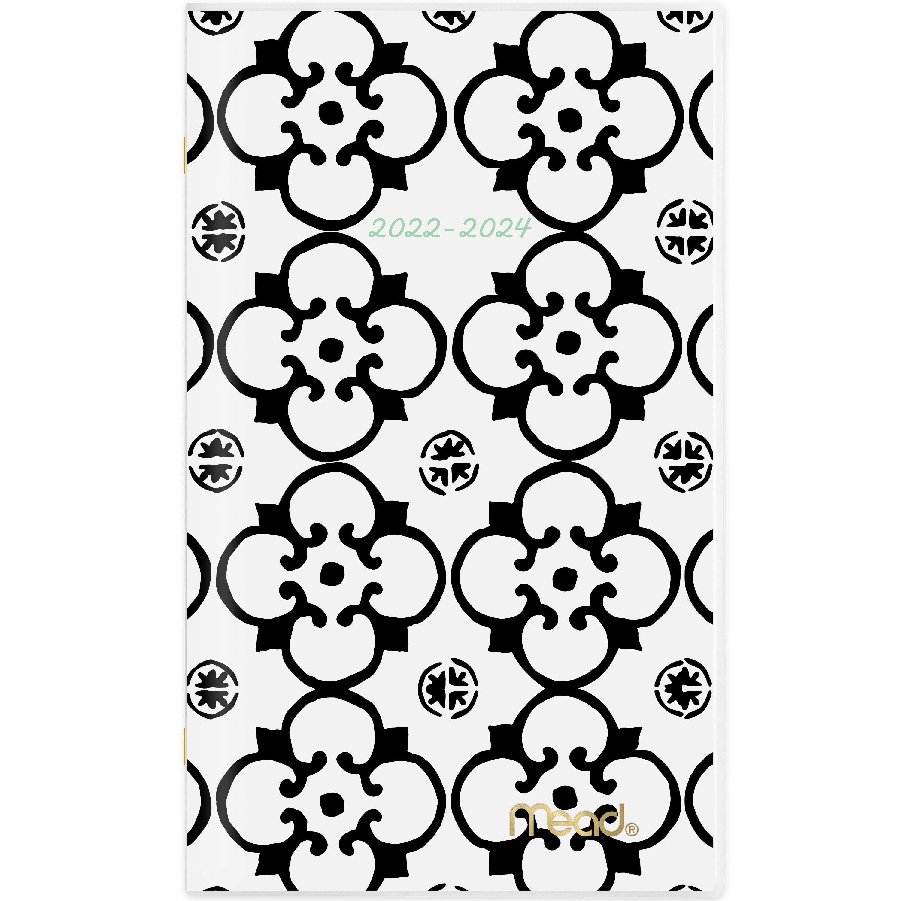 2022-2024 Monthly Planner, 3 1/2' x 6', by Mead, Simplicity, Medallion (1495W-021A-23)