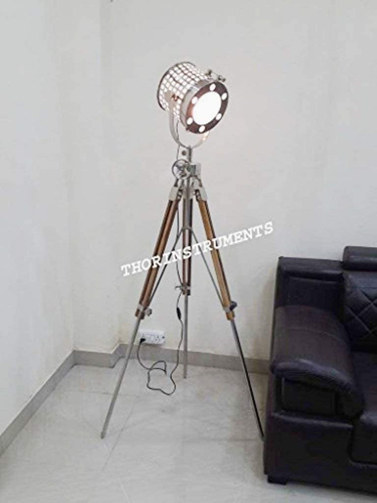THORINSTRUMENTS Vintage Marine Search Light Floor Lamp Nautical Spot