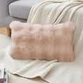 thumbnail image 3 of REGALWOVEN 1 Pc Faux Fur Cozy Decorative Throw Pillow Case Luxury Soft Modern Plush Pillowcase Light Pink 18" x 18", 3 of 7