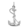 thumbnail image 6 of Auriga Fine Jewelry 14K White Gold Polished 3-Dimensional Anchor Charm Pendant for Women (L-26 mm,W-14 mm), 6 of 6