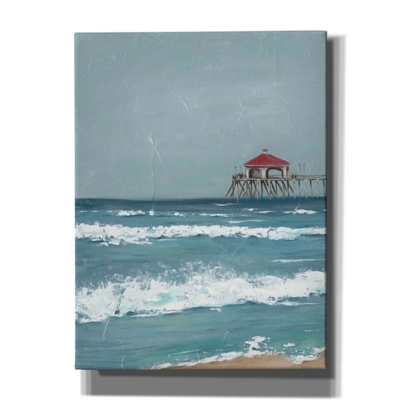 Epic Graffiti 'Fishing Pier Diptych I' by Jade Reynolds, Canvas Wall Art, 12"x16"