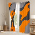 thumbnail image 3 of Homewish Orange Camouflage Blackout Curtains,Classic Abstract Geometric Curtains Pack of 2 (42x84 Each), 3 of 6