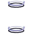 thumbnail image 3 of Minnieouse 2 piezas de trenzada, tobilleras, conjunto tejido, estilo de cadena de pierna, cuerda ajustable hecha a mano, tipo de amistad para tipo 1 2Conjunto, 3 of 6