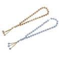 thumbnail image 1 of 2 Pack Mini Champagne Blue Prayer Beads, 33 Beads, Muslim Tasbih with Sapcer Beads, for Daily Decoration, Gift, 1 of 3