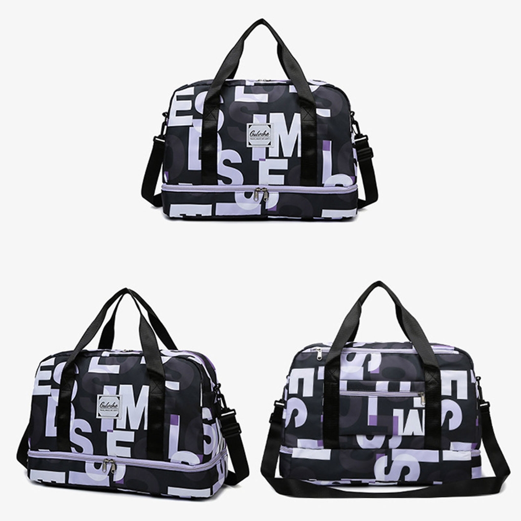 Spacious Sports Bag With Shoe Storage Lightweight Oxford Handbag For Fitness Travel And Daily Commute