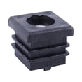 thumbnail image 3 of Square Tubing Pipe End Caps Insert Plugs M8 Thread 20X20mm 40Pcs Black, 3 of 7