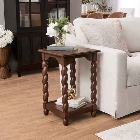 My Texas House Lewis End Table, Warm Brown