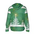 thumbnail image 2 of Goofa Christmas Green Printed Women's UPF 50+ Sun Protection Hoodie Jacket Lightweight Long Sleeve Sun Shirt for Women with Pocket Hiking Outdoor-Medium, 2 of 9