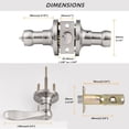 thumbnail image 4 of Probrico Satin Nickel Door Handle Lock, Exterior Door Handle with Keyed Entry, Wave Style, 4 of 5